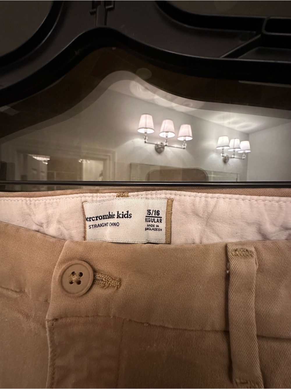 abercrombie kids Tan Straight Chino Pants - Picture 3 of 4